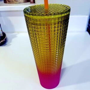 Starbucks venti cup yellow/pink ombré